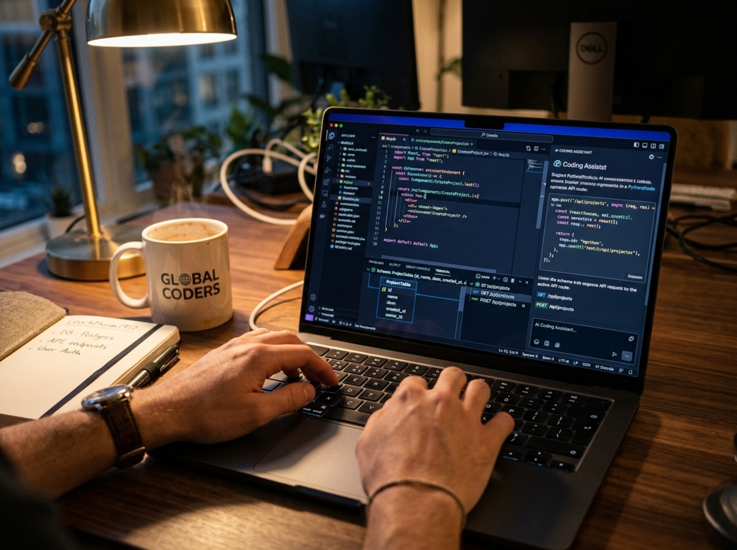 AI agent building a full-stack application